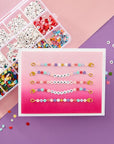 Spellbinders - Beads of Friendship Collection - Clear Stamps & Dies - Bestie Alphabet Beads & Sentiments-ScrapbookPal