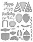 Spellbinders - Beautiful Wreaths Collection - Dies - Birthday Wreath Add-Ons-ScrapbookPal