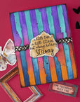 Spellbinders - Beautifully Imperfect Collection - Stencils - Tattered Stripes-ScrapbookPal