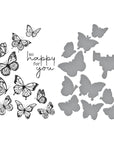 Spellbinders - BetterPress - Press Plate & Dies - Butterfly Swirl-ScrapbookPal