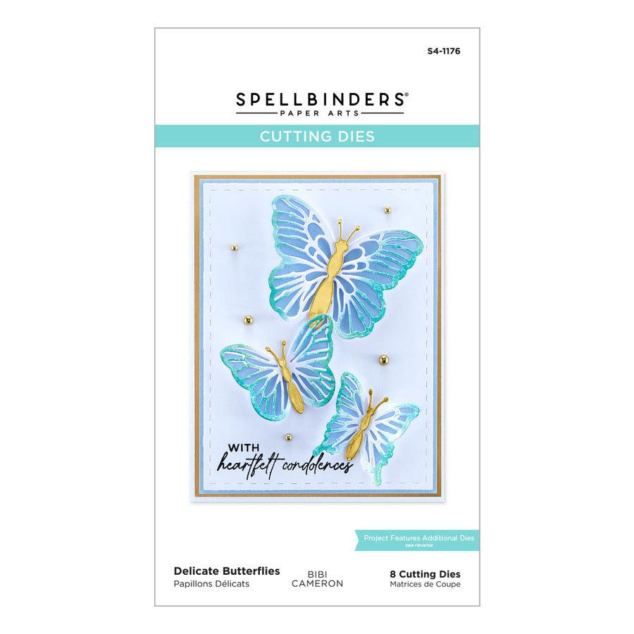 Spellbinders - Bibi&#39;s Butterflies Collection - Dies - Delicate Butterflies-ScrapbookPal
