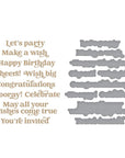 Spellbinders - Birthday Bash Collection - Hot Foil Plates & Dies - Birthday Sentiments-ScrapbookPal