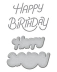 Spellbinders - Birthday Celebrations Collection - Dies - Stylized Happy Birthday-ScrapbookPal