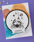 Spellbinders - Block Print Zodiacs Collection - Registration Press + Foil Plates - Block Print Cancer-ScrapbookPal
