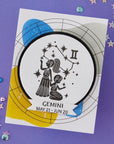 Spellbinders - Block Print Zodiacs Collection - Registration Press + Foil Plates - Block Print Gemini-ScrapbookPal