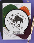Spellbinders - Block Print Zodiacs Collection - Registration Press + Foil Plates - Block Print Taurus-ScrapbookPal