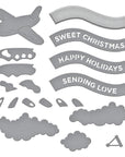 Spellbinders - Candy Christmas Collection - Dies - Gingerbread Plane & Banners-ScrapbookPal