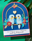 Spellbinders - Cheerful Chirps Collection - Clear Stamps - Spread Your Wings Sentiments-ScrapbookPal