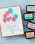 Spellbinders - Cheers to You Collection - Registration Press Plates & Dies - Happy Hooray Balloons-ScrapbookPal