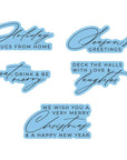 Spellbinders - Christmas City Holiday Collection - Letterpress + Foil Plate & Dies - Holiday Hugs Sentiments-ScrapbookPal