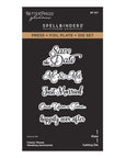 Spellbinders - Classic Mouse Wedding Collection - Letterpress + Foil Plate & Cut - Classic Mouse Wedding Sentiments-ScrapbookPal