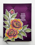 Spellbinders - Clear Stamps & Dies - Sketched Peonies-ScrapbookPal