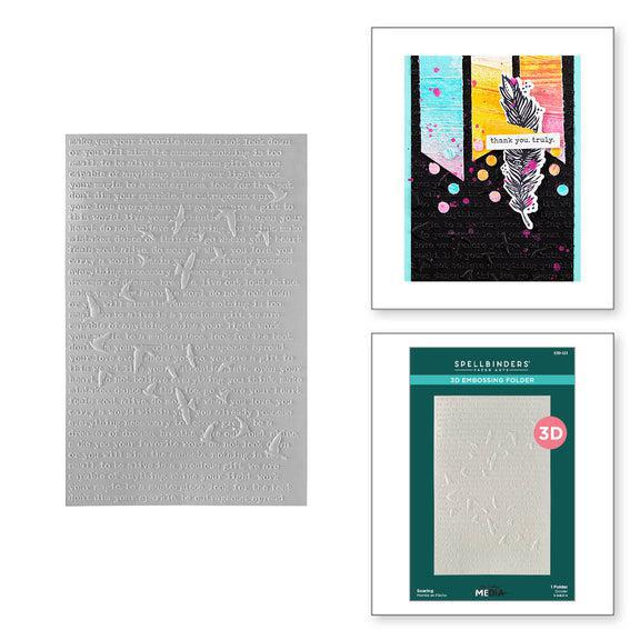 Spellbinders - Collaged Birds Collection - 3D Embossing Folder - Soaring-ScrapbookPal