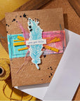 Spellbinders - Collaged Birds Collection - Embossing Folder - Scribbled Letter-ScrapbookPal