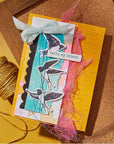 Spellbinders - Collaged Birds Collection - Press Plates & Dies - Holding Your Heart Sentimentss-ScrapbookPal