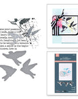 Spellbinders - Collaged Birds Collection - Registration Press Plates & Dies - Collaged Birds-ScrapbookPal