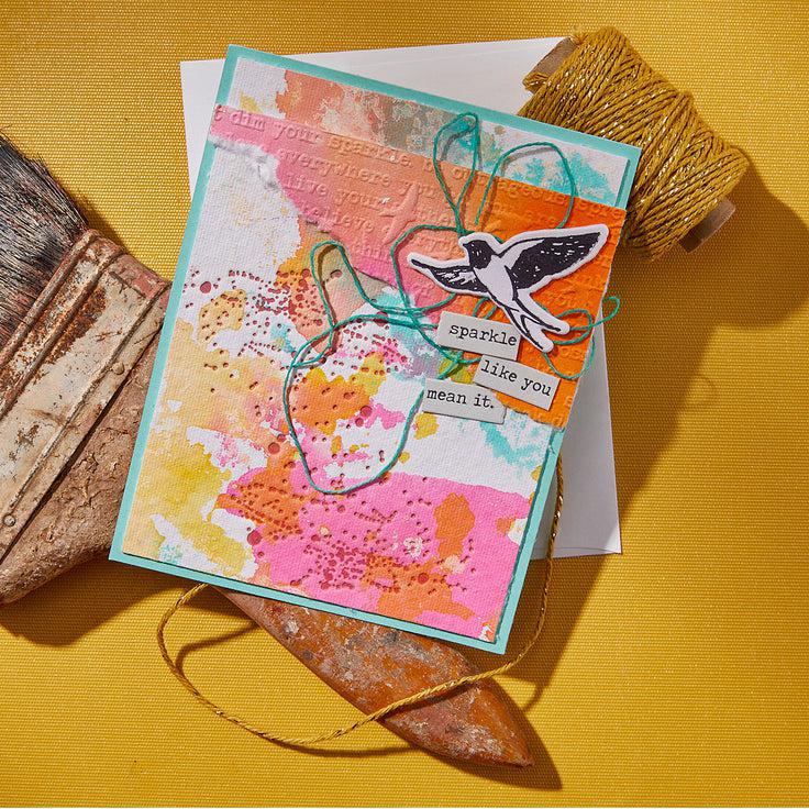 Spellbinders - Collaged Birds Collection - Registration Press Plates & Dies - Collaged Birds-ScrapbookPal