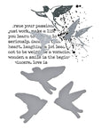 Spellbinders - Collaged Birds Collection - Registration Press Plates & Dies - Collaged Birds-ScrapbookPal