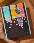 Spellbinders - Collaged Birds Collection - Registration Press Plates & Dies - Feather Dreams-ScrapbookPal