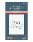 Spellbinders - Copperplate Everyday Sentiments Collection - Press Plate - Copperplate Happy Birthday-ScrapbookPal