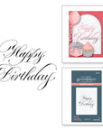 Spellbinders - Copperplate Everyday Sentiments Collection - Press Plate - Copperplate Happy Birthday-ScrapbookPal