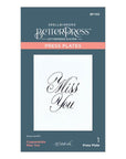 Spellbinders - Copperplate Everyday Sentiments Collection - Press Plate - Copperplate Miss You-ScrapbookPal