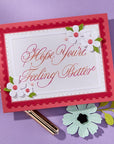 Spellbinders - Copperplate Happy Everything Sentiments Collection - Press Plates - Copperplate Hope You're Feeling Better-ScrapbookPal