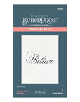 Spellbinders - Copperplate Holiday Sentiments Collection - Press Plates - Copperplate Believe-ScrapbookPal