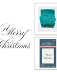 Spellbinders - Copperplate Holiday Sentiments Collection - Press Plates - Copperplate Merry Christmas-ScrapbookPal