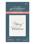 Spellbinders - Copperplate Holiday Sentiments Collection - Press Plates - Copperplate Merry Christmas-ScrapbookPal