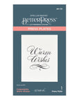 Spellbinders - Copperplate Holiday Sentiments Collection - Press Plates - Copperplate Warm Wishes-ScrapbookPal