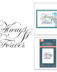 Spellbinders - Copperplate On Your Wedding Day Collection - Press Plates - Copperplate Always & Forever-ScrapbookPal