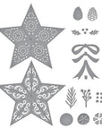 Spellbinders - Country Christmas Collection - Dies - Barn Star Wreath-ScrapbookPal