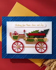 Spellbinders - Country Christmas Collection - Dies - Christmas Horse-Drawn Wagon-ScrapbookPal