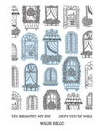 Spellbinders - Create Your Way Everyday Collection - Letterpress + Foil Plate & Dies - Windows with a View-ScrapbookPal