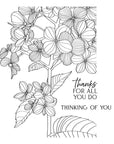 Spellbinders - Create Your Way Everyday Collection - Letterpress + Foil Plate - Thanks in Bloom-ScrapbookPal