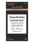 Spellbinders - Create Your Way Everyday Collection - Letterpress + Foil Plate - Timeless Greetings-ScrapbookPal