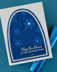 Spellbinders - Create Your Way Holiday Collection - Letterpress + Foil Plate & Dies - Winter Peace-ScrapbookPal