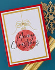 Spellbinders - Create Your Way Holiday Collection - Registration Press + Foil Plate & Stencils - Tied with Cheer-ScrapbookPal