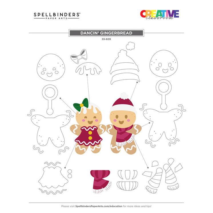 Spellbinders - Dancin' Christmas Collection - Dies - Dancin' Gingerbread-ScrapbookPal
