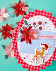 Spellbinders - Dear Santa Collection - Dimensional Stickers - Poinsettias-ScrapbookPal