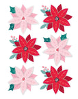 Spellbinders - Dear Santa Collection - Dimensional Stickers - Poinsettias-ScrapbookPal