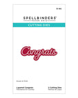 Spellbinders - Essentially Yours Sentiments Collection - Dies - Layered Congrats-ScrapbookPal