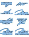 Spellbinders - Everyday City Holiday Collection - Letterpress + Foil Plate & Cut - Welcome Home Sentiments-ScrapbookPal