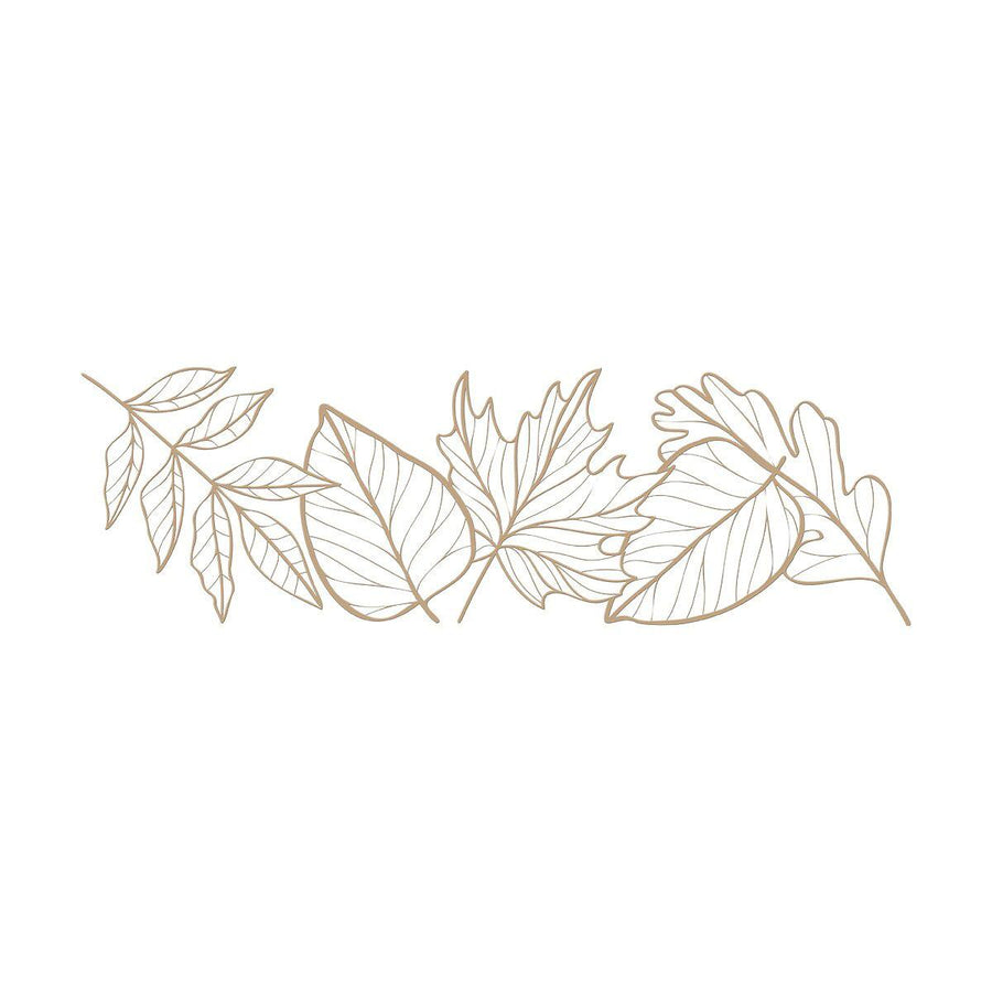 Spellbinders - Fall 2020 Collection - Glimmer Hot Foil Plate - Autumn Leaf Border-ScrapbookPal
