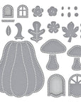 Spellbinders - Felt Stitch & Create Collection - Dies - Felt Pumpkin Lane House-ScrapbookPal