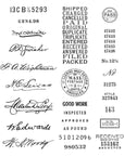 Spellbinders - Flea Market Finds Collection - Clear Stamps - Sign Here-ScrapbookPal