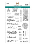 Spellbinders - Flea Market Finds Collection - Clear Stamps - Sign Here-ScrapbookPal