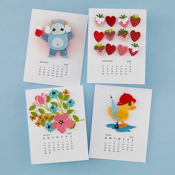 Spellbinders - Florals Through the Year Collection - Press Plates - 2025 DIY Calendar-ScrapbookPal