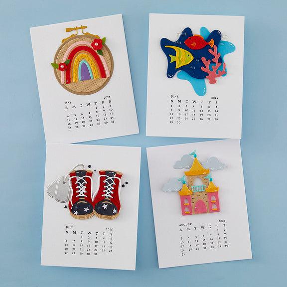 Spellbinders - Florals Through the Year Collection - Press Plates - 2025 DIY Calendar-ScrapbookPal